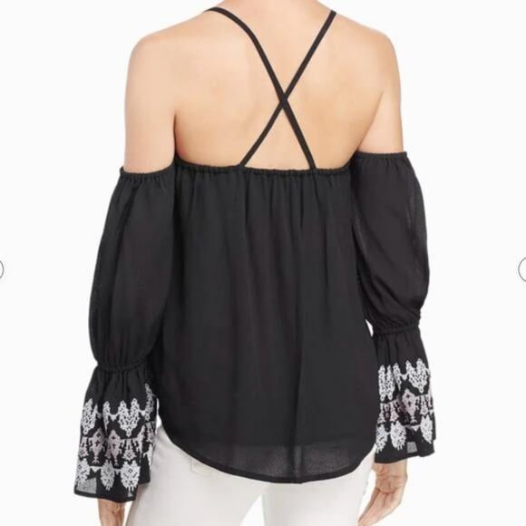 Banjara Off Shoulder Long Bell Sleeve Black Blouse Medium NWT - Picture 6 of 7